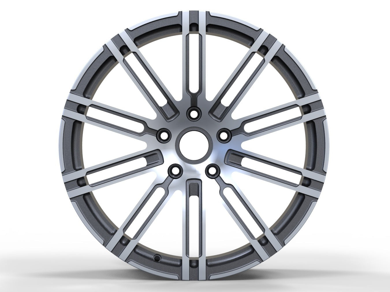 We manufacture premium quality forged wheels rims for PORSCHE 911 in any design, size, color. Wheels size: Front: 22 x 10 ET 48 Rear: 22 x 11.5 ET 61 PCD: 5 x 130 CB: 71.6 Forged wheels can be produced in any wheel specs by your inquiries and we can provide our specs Compared to standard alloy cast wheels, forged wheels have the highest strength-to-weight ratio; they are 20-25% lighter while maintaining the same load factor. Finish: brushed, polished, chrome, two colors, matte, satin, gloss