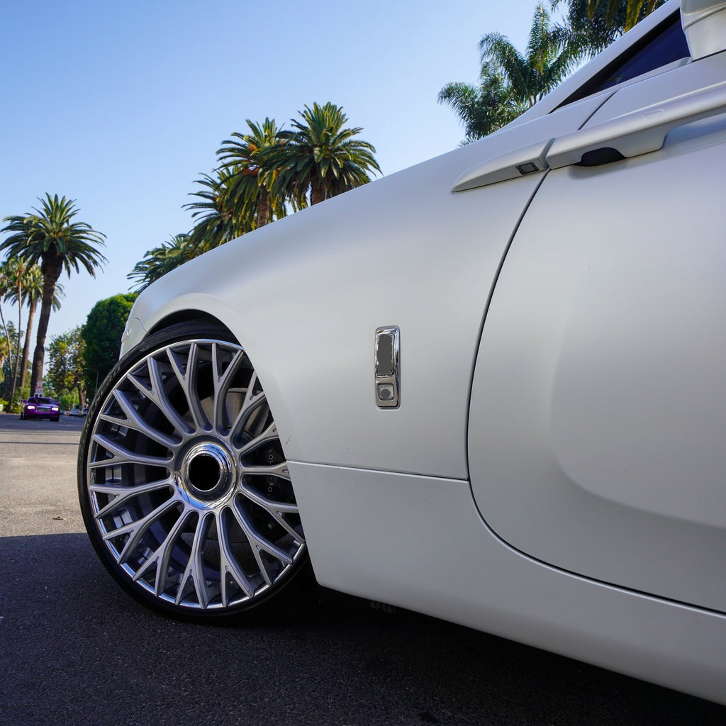 We manufacture premium quality forged wheels in any design, size, color, wheels fit Set of wheels (4 pcs) for any car : - Alfa Romeo - Aston Martin - Audi - BMW - Bentley - Cadillac - Chevrolet - Ferrari - Ford - GMC - Infiniti - Jaguar - Jeep - Lamborghini - Land Rover - Lexus - Lincoln - Maserati - Mercedes-Benz - Porsche - Rolls-Royce - Tesla Finish: brushed, polished, chrome, two colors, matte, satin, gloss